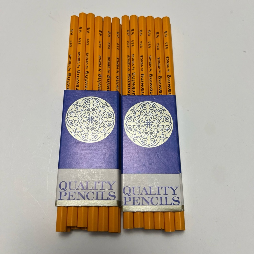 Velvet 880 HB Drawing Pencils Venus Esterbrook Corp. 2 Dozen 24 New Vintage USA
